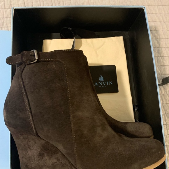 Lanvin brown suede booties - Picture 7 of 10